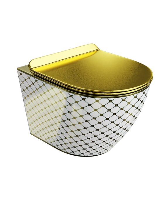 Sofi Slim Checked Gold