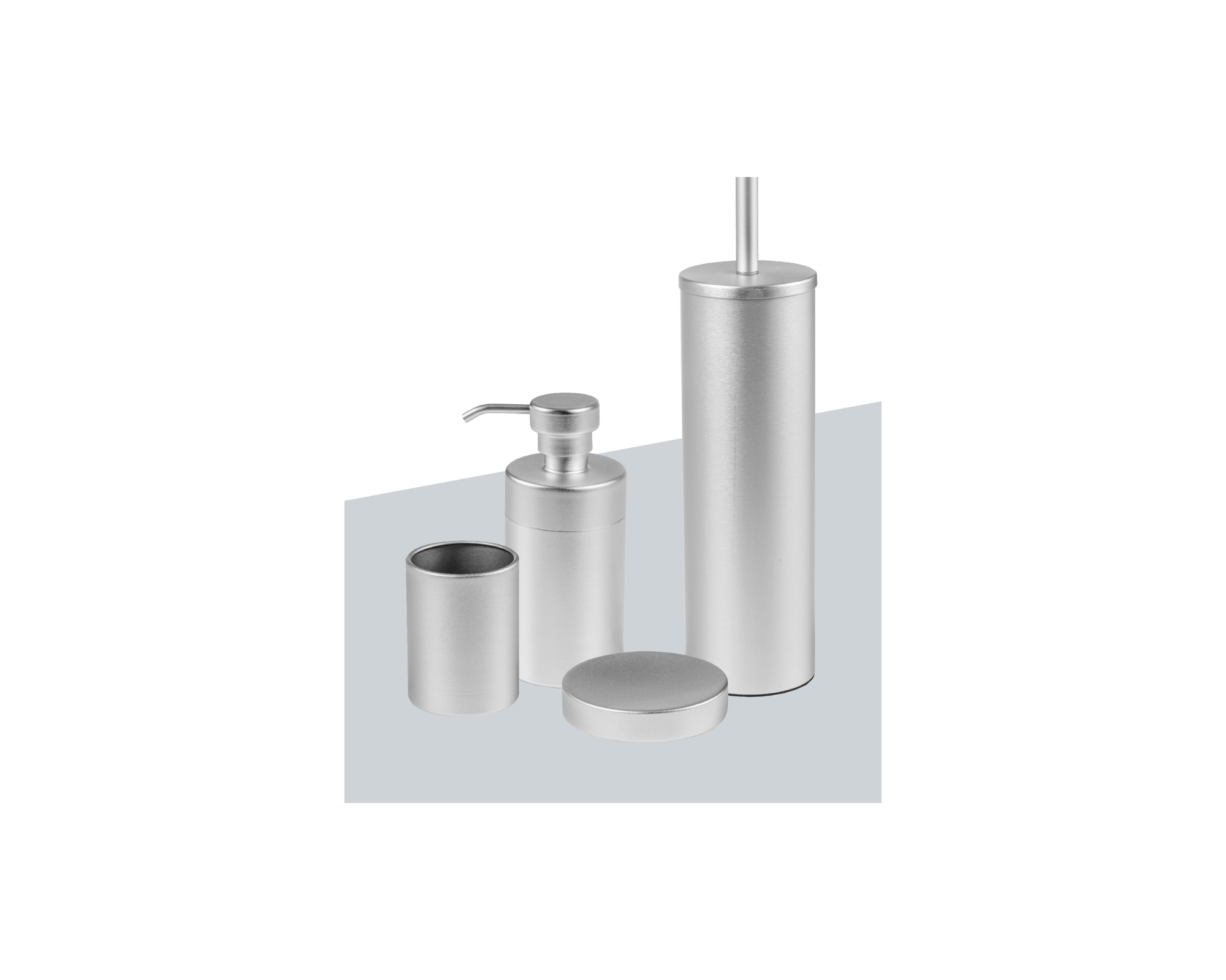 Porte-brosse Wc Silver Matt - detail