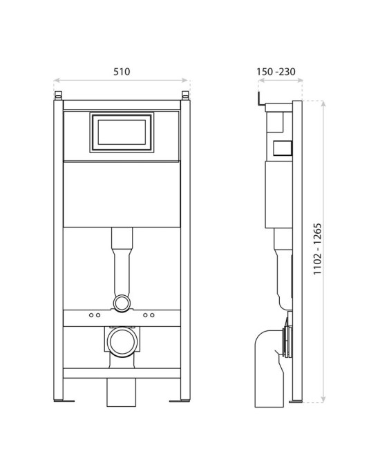 Bâti-support Pour Wc 50cm Lav 100 3
