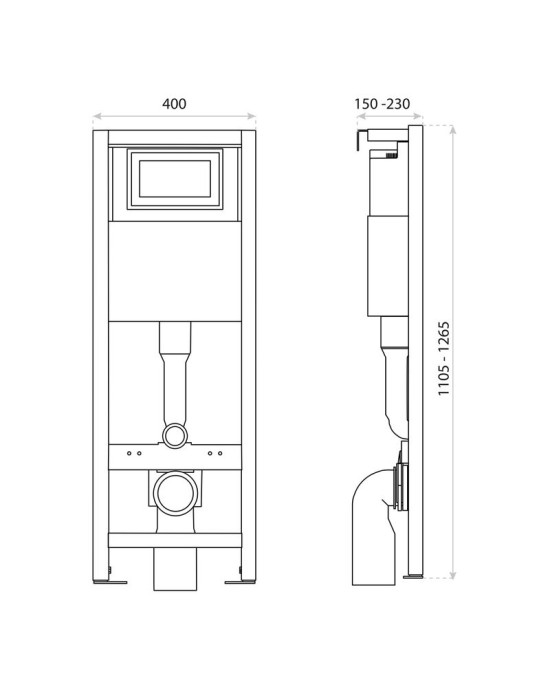 Bâti-support Pour Wc 40cm Lav 101 3